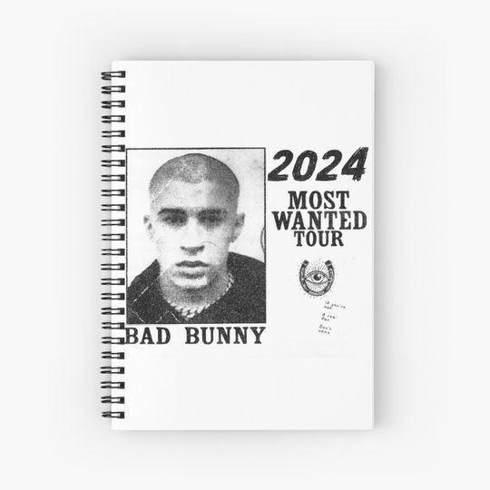 Discover Bad Bunny, Most Wanted Tour Spiral Notebook