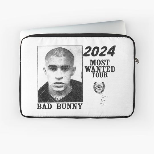Discover Bad Bunny, Most Wanted Tour Laptop Sleeve