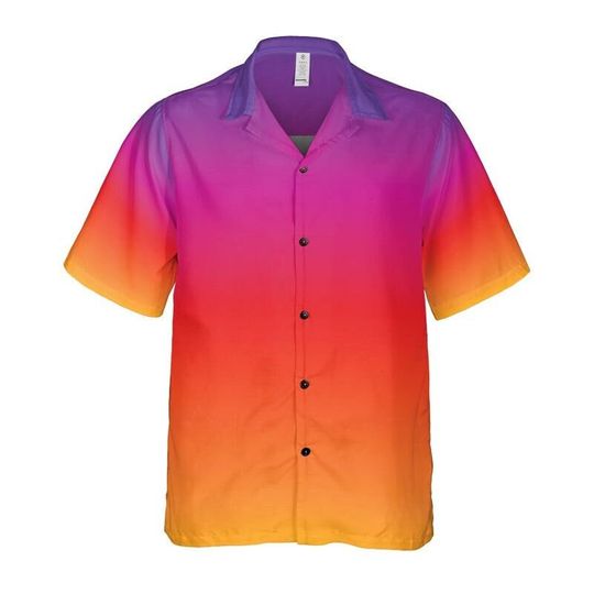 Discover Beach Sunset Button Up Shirt