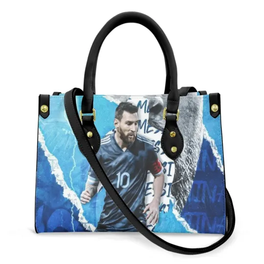 Discover Football Player Messi Leather Bag