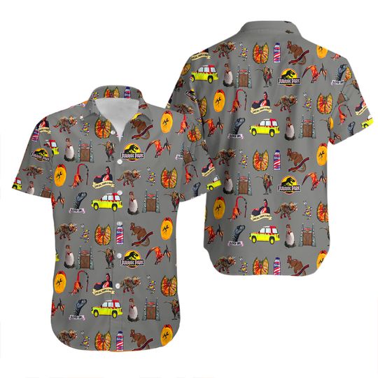 Discover Jurassic Park Print Button Up