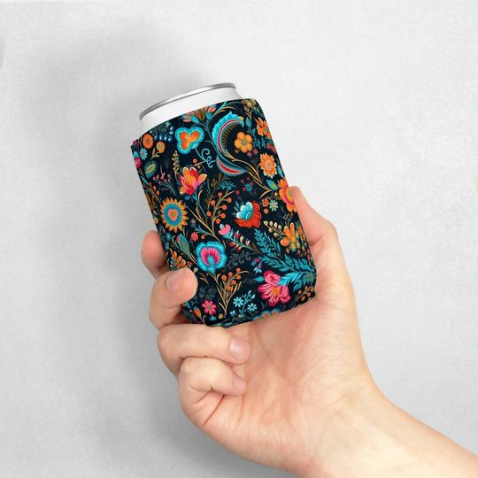 Discover Floral Flower Can Cooler