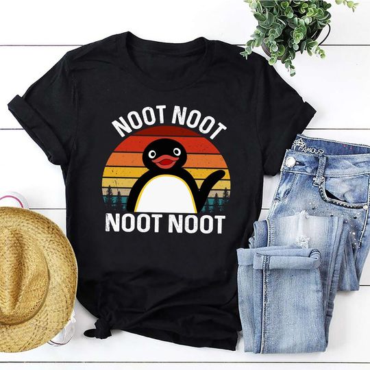 Discover Noot Noot Penguin T-shirt, Funny Meme Gift , Penguin Lovers T-Shirt