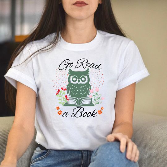Discover Read A Book Owl Whimsical T-Shirt