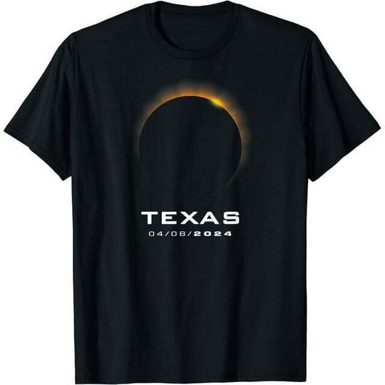 Discover Total Solar Eclipse 2024 Texas T-Shirt