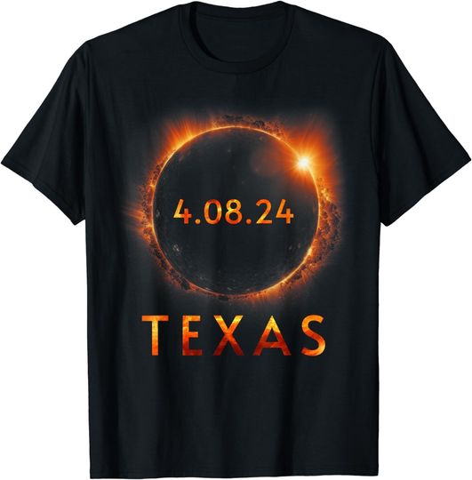 Discover Texas Total Solar Eclipse April 8 2024 Texas Solar Eclipse T-Shirt