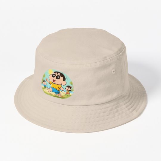 Discover Shinchan and Friends Playing at The Beach Bucket Hat