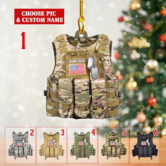 Discover Personalized Military Uniform Ornament, Ornament Decor