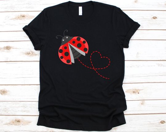Discover Flying Ladybug Heart Shirt, Cute Ladybug TShirt