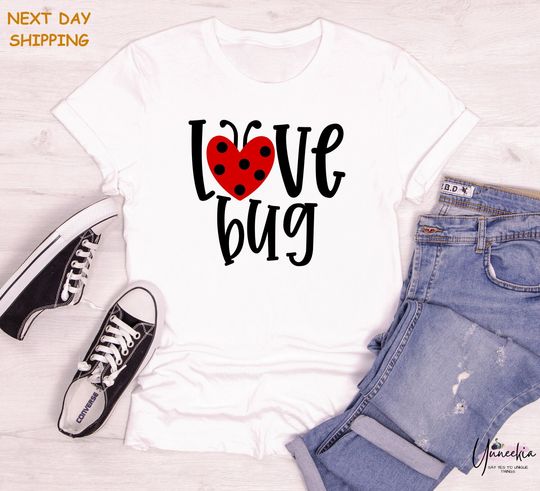 Discover Love Bug Shirt, Lady Bird Valentines Day T-Shirt