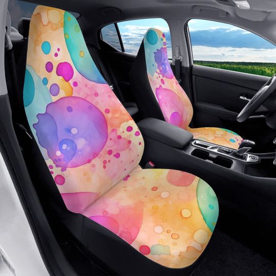 Discover Bubble Rainbow Car Seat Cover for Vehicle