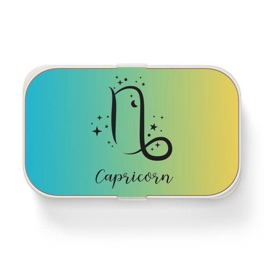 Discover Capricorn Bento Box, Zodiac Bento Lunch Box, Reusable Food Container, Compartment Lunchbox