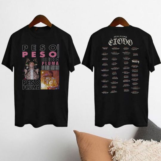 Discover 2024 Peso Pluma Tour Graphic T-Shirt, Peso Pluma Exodo Tour 2024 Shirt