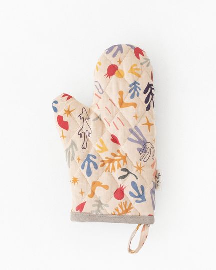 Discover Linen oven mitt protective cooking glove