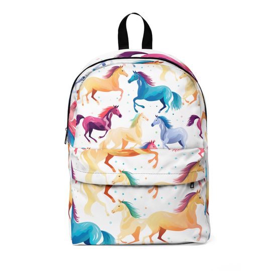 Discover Kawaii Horses Custom Backpack