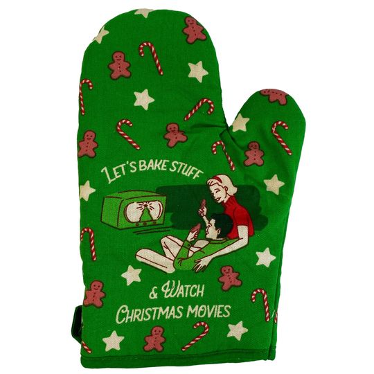 Discover Bake Stuff and Watch Movies Christmas Oven Mitt