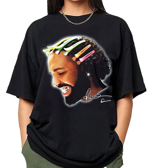 Discover Vintage Drake Hair Clips Signature T-Shirt, Drake For All The Dogs