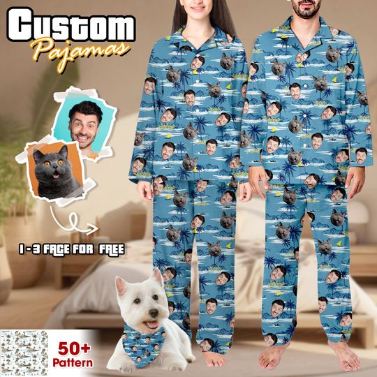 Discover Personalized Pajama Pants With Face, Custom Face Pajama Pants For Woman Man