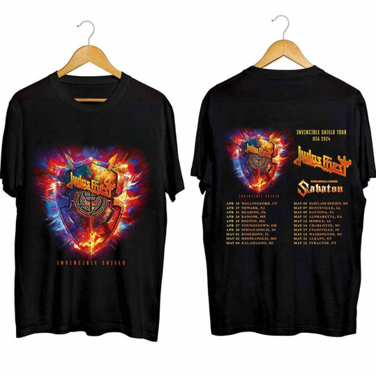Discover Judas Priest Invincible Shield 2024 Tour T-Shirt