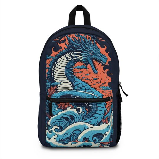 Discover Blue Dragon Whimsical Backpack