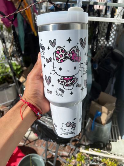 Discover hello 40 oz stainless tumbler  Kitty tumbler