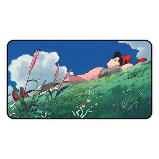 Discover Kiki Lying On Grass Desk Mat, Cute Gift Ideas
