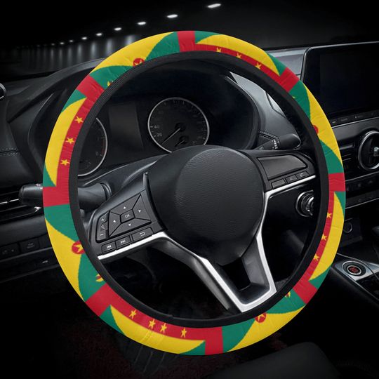 Discover Grenada Flag Steering Wheel Cover, Car Accessories