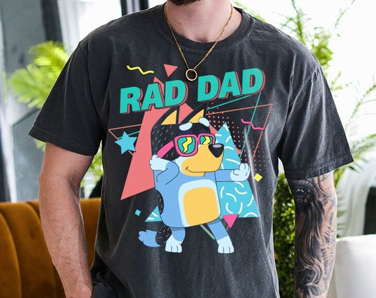 Discover BlueyDad Birthday Gift Rad Dad T-Shirt