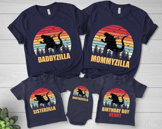 Discover Personalized Godzilla Birthday Shirt