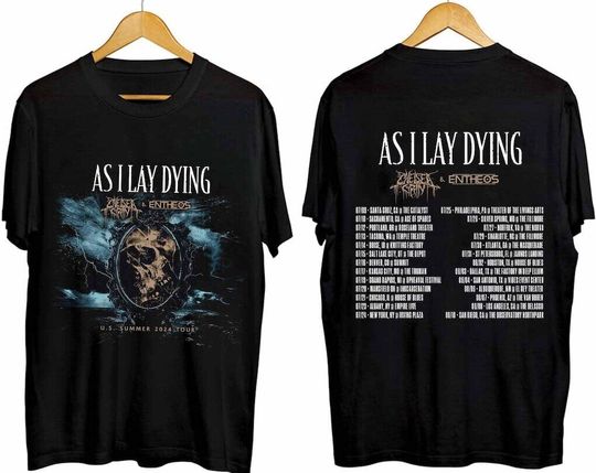 Discover As I Lay Dying US Summer Tour 2024 T-Shirt
