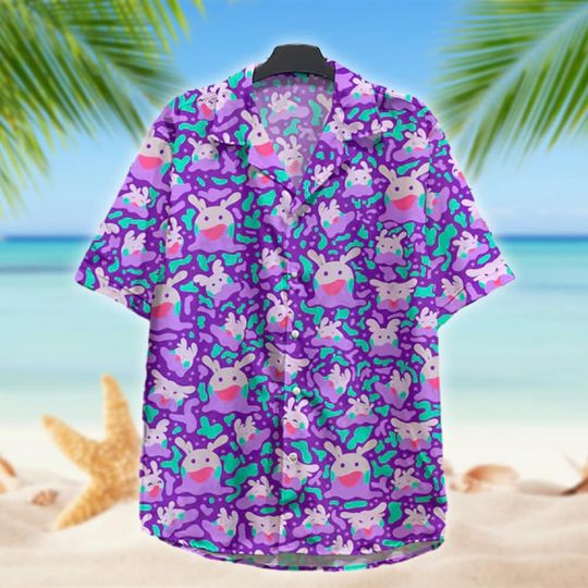 Discover Slug Monster Hawaii Shirt, Slug Monster Button Up Shirt, Japanese Anime Hawaiian Shirt