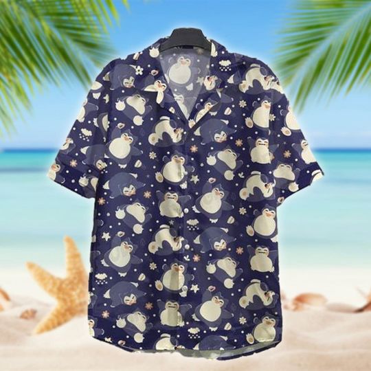 Discover Cute Bear Hawaii Shirt, Bear Monster Button Up Shirt, Japanese Anime