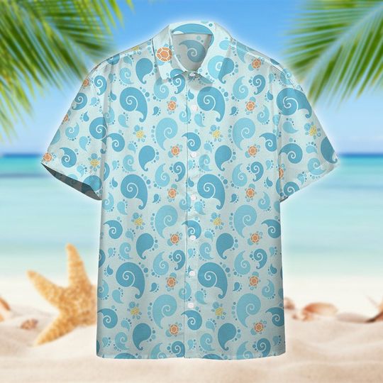 Discover Cute Turtle Tropical Flower Hawaii Shirt, Cute Turtle Button Up Shirt