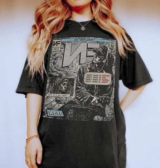 Discover Nf Comic Shirt, 90S Vintage Merch Book Art Nf Hope Album World Tour Tee