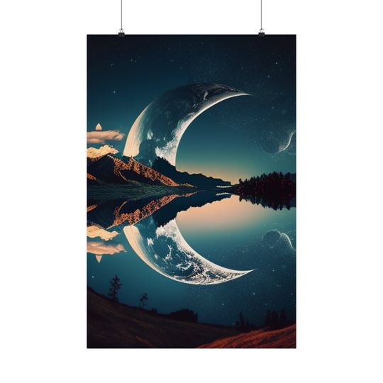 Discover Night Clouds Premium Matte Vertical Poster