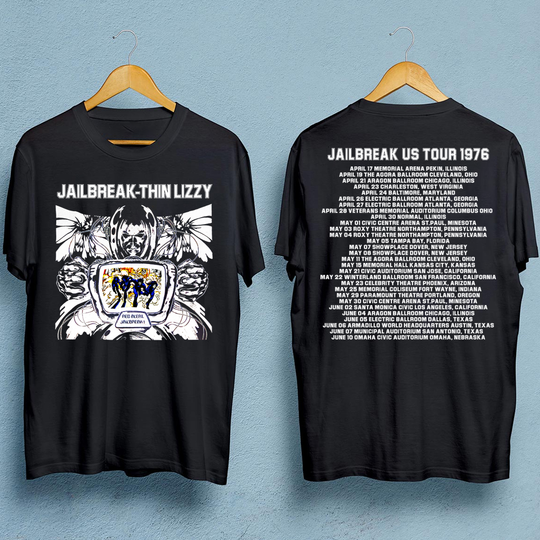 Discover Thin Lizzy 2 sides black T-shirt