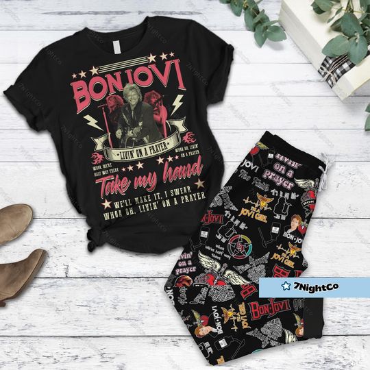 Discover Bon Jovi Pajama Pants Set