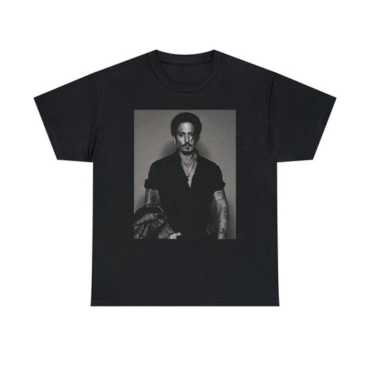 Discover Johnny Depp T-Shirt, Johnny Depp Photoshoot Minimal Shirt