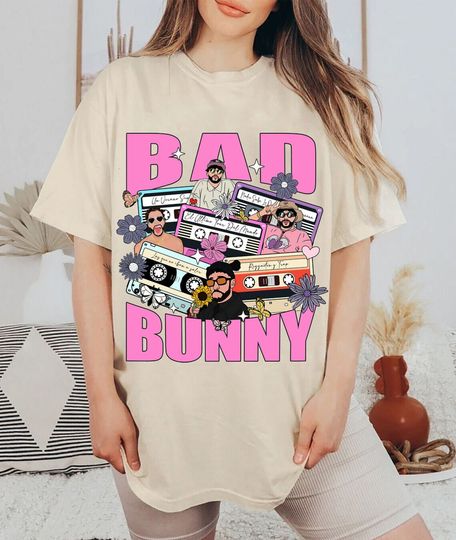 Discover Vintage Bad Bunny Most Wanted Tour 2024 Shirt, Bad Bunny Nadie Sabe Shirt