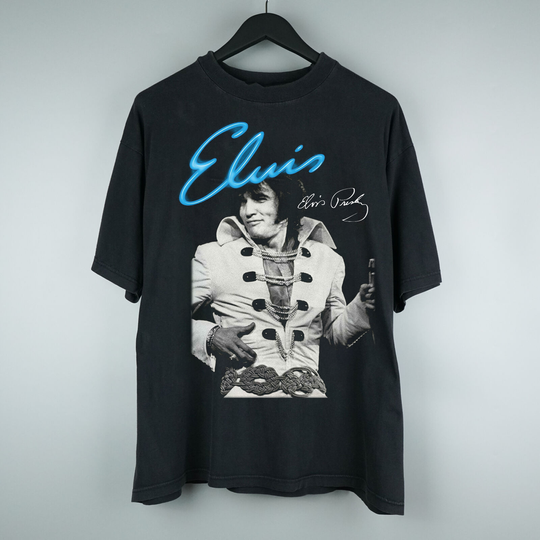 Discover Rare Elvis Presley Singer and Signature T-shirt