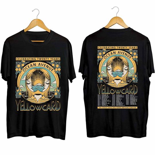 Discover Yellowcard 2024 Ocean Avenue 20 Years Tour Shirt