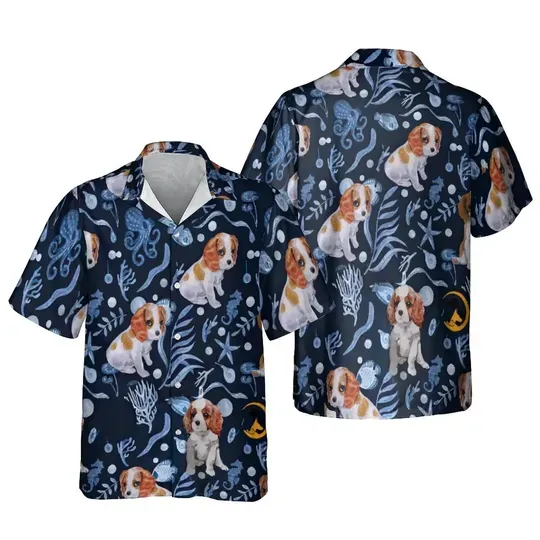 Discover Jumeast Dachshunds Shiba Inu Men Shirts Tropical Flowers Hawaiians Shirt