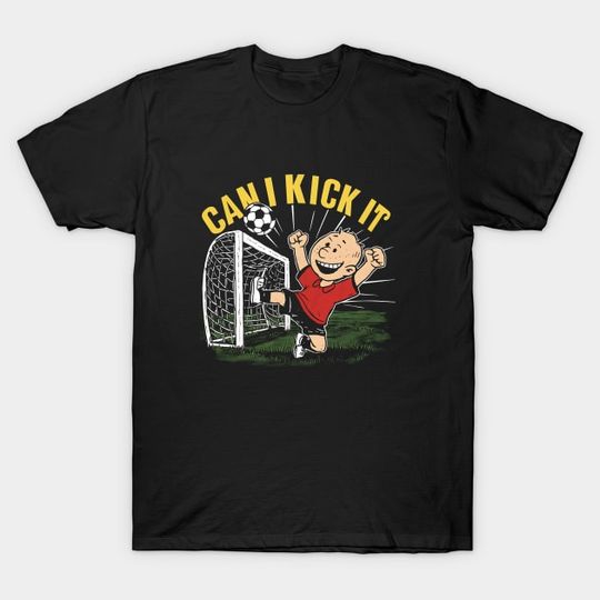 Discover Charlie Brown in Victory Pose Can I Kick It T-Shirt