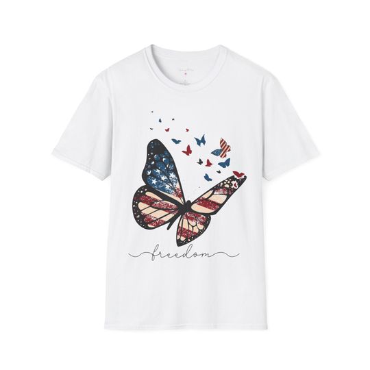 Discover Patriotic Freedom Butterfly T-Shirt