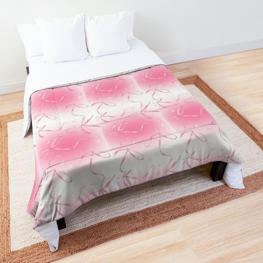 Discover pink bow coquette aesthetic art Quilt