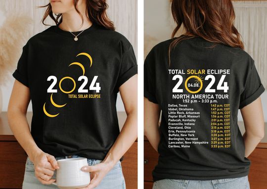 Discover Total Solar Eclipse 2024 Shirt, April 8th 2024 Shirt, Astronomy Gift, Friends Group Shirt