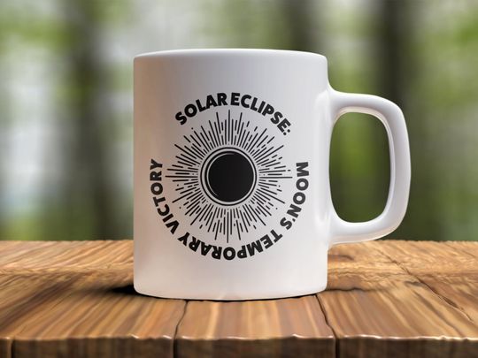 Discover Solar Eclipse 2024 Ceramic Mug, April 8 2024 Mug