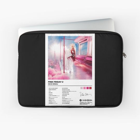 Discover Nicki Minaj Pink Friday 2 Album Cover Art Laptop Sleeve