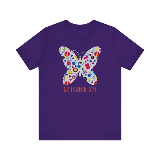 Discover Vibrant Wings Geometric Butterfly T-Shirt