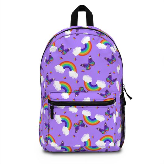 Discover Purple Rainbows And Butterflies Backpack